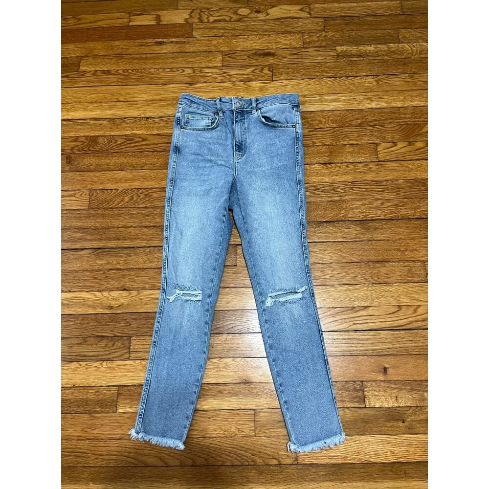 We The Free People Women Size 30 Distressed Denim Skinny Frey Ankle Jeans